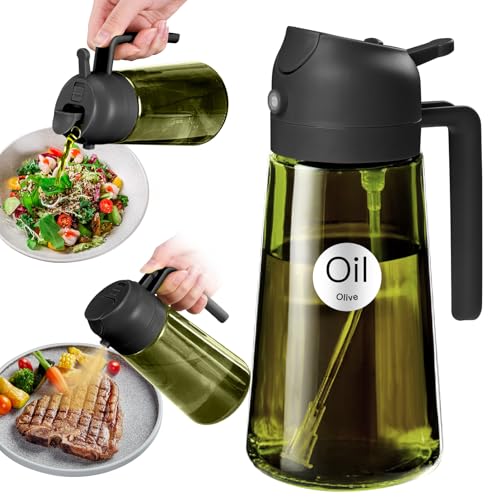 Minimalist YARRAMATE 16oz/470ml Light-Blocking Dark Oil Sprayer for Cooking, 2 for Daily Use