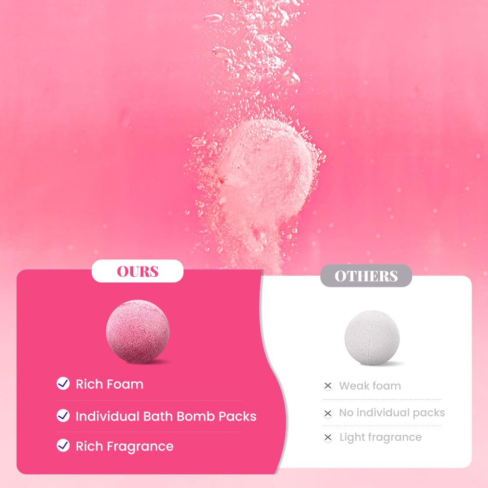 BODY & EARTH Bath Bombs Gift Set for Women 10 X 3.5 oz Essential Oils Lavender Handmade Birthday Gift Idea for Family, Women, Men, Mothers Day Gifts for Mom, Christmas Gifts for Her