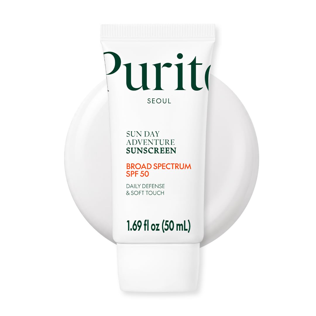 PURITO Korean Sunscreen SPF 50 | Lightest Texture, No White Cast, Broad Spectrum UVA/UVB | Oil-Free, Vegan, For All Skin Types | Daily Lightweight Sun Protection, Korean Skincare, 60mL 2.02 fl.oz