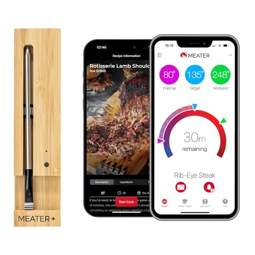 Minimalist MEATER Plus: Smart Bluetooth Wireless Meat Thermometer Digital | BBQ, Essentials