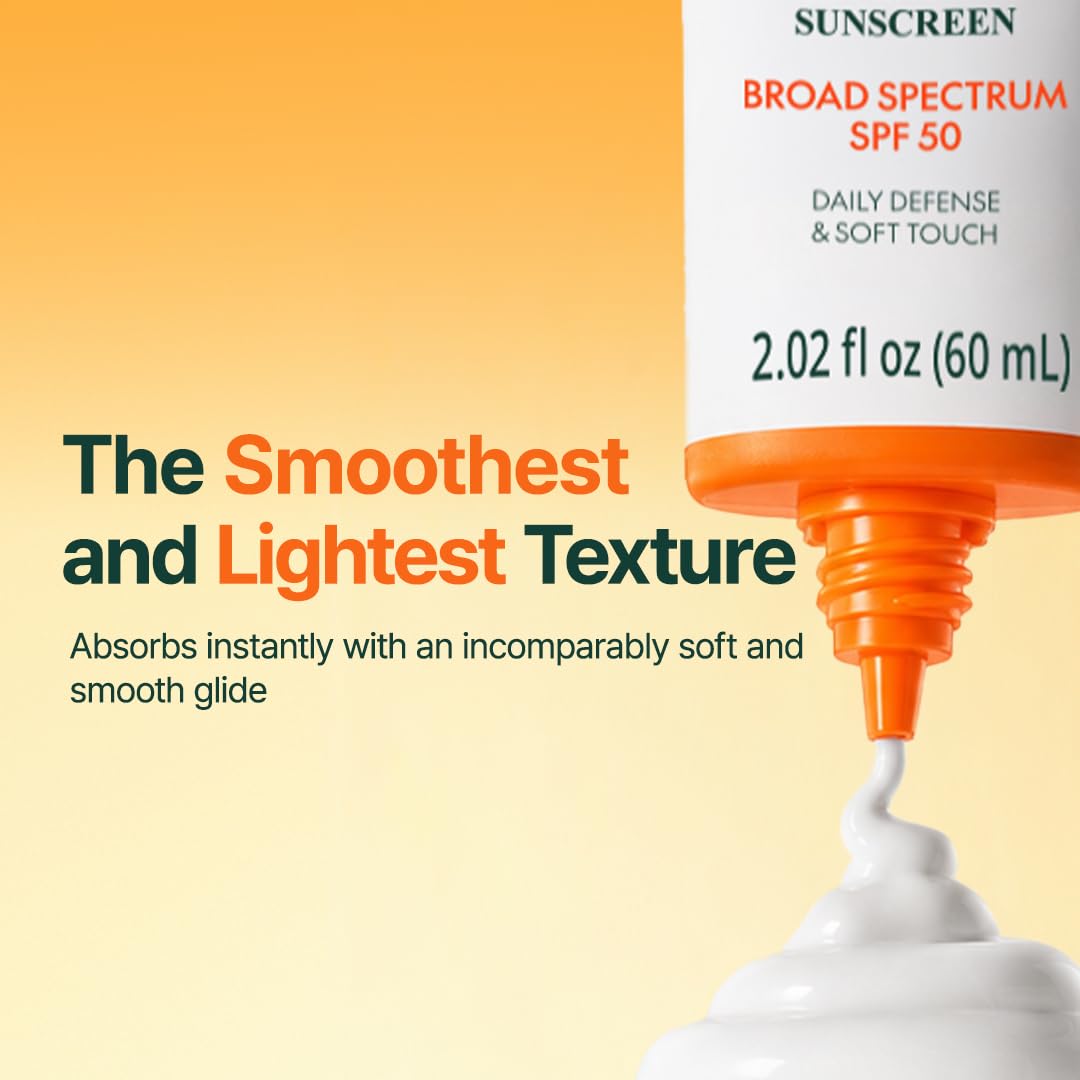 PURITO Korean Sunscreen SPF 50 | Lightest Texture, No White Cast, Broad Spectrum UVA/UVB | Oil-Free, Vegan, For All Skin Types | Daily Lightweight Sun Protection, Korean Skincare, 60mL 2.02 fl.oz