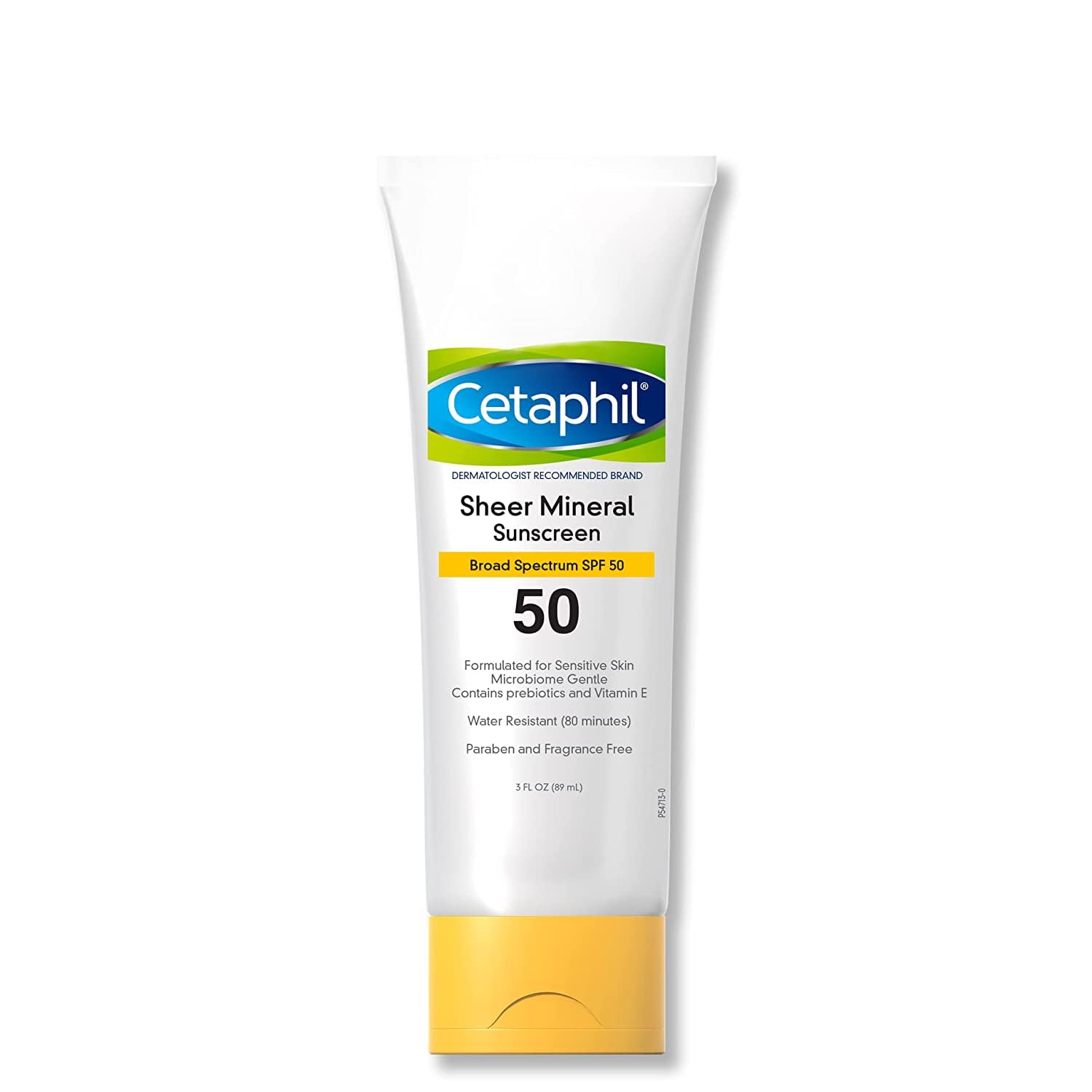 CETAPHIL Sheer Mineral Sunscreen Lotion for Face & Body 3 fl oz 100% Mineral UVA/UVB Filters: Zinc Oxide & Titanium Dioxide Broad Spectrum SPF 50 For Sensitive Skin Dermatologist Recommended Brand