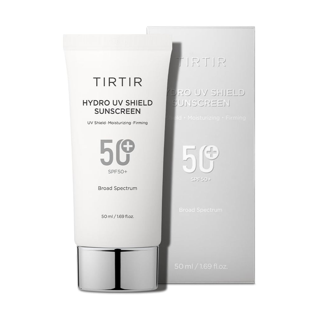 TIRTIR Hydro UV Shield Sunscreen | SPF 50+ Broad Spectrum UVA UVB Korean No White Cast Face Sun Protection, 1.69 Fl Oz