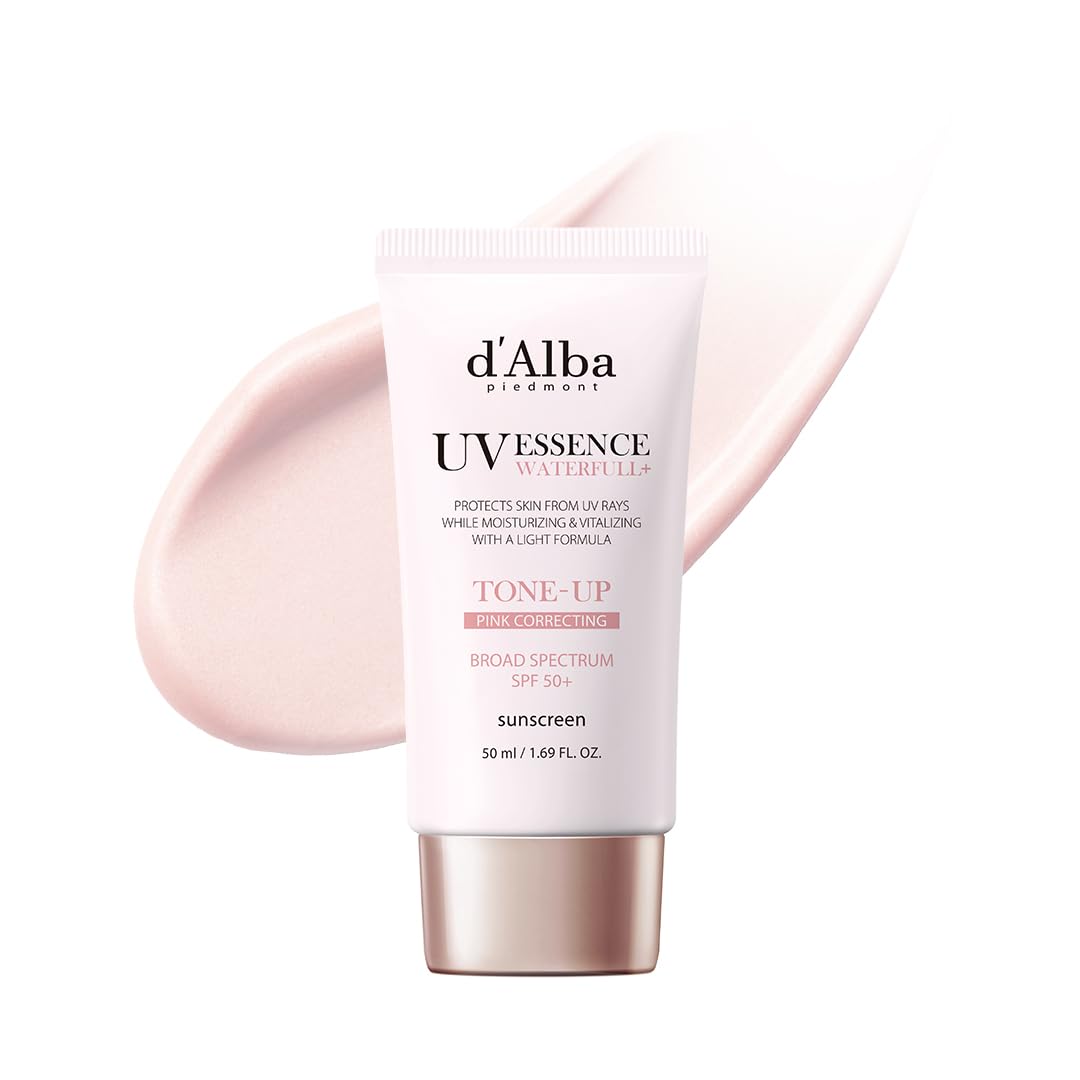 [2 ea] d'alba Piedmont Waterfull Tone-Up Sunscreen Serum BROAD SPECTRUM SPF 50 + Korean Sunscreen for Face, All Skin Tones (2 x 1.69 fl.oz.)