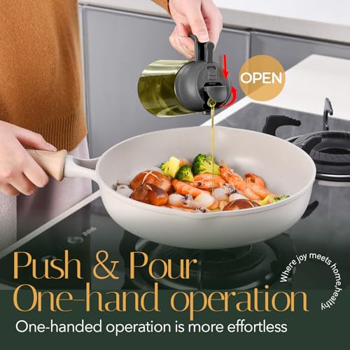 Minimalist YARRAMATE 16oz/470ml Light-Blocking Dark Oil Sprayer for Cooking, 2 for Daily Use