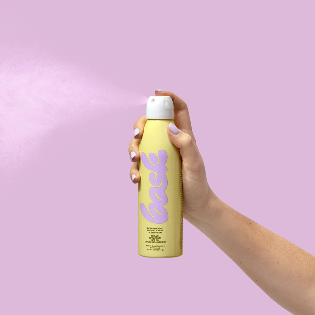 Bask SPF 50 Sunscreen Spray - Non-Aerosol, Broad Spectrum UVA/UVB Protection, Dermatologist Recommended, Moisturizing, Lightweight & Non-Greasy, 5.5 oz