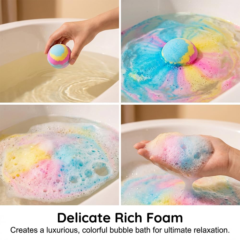 12pcs Bath Bombs for Adult with Toy Inside, 2026 Upgraded Organic Colorful Bubble Bath Safe, Best Birthday, Party, Easter Bath Bombs Gift Set (Sea Animal)