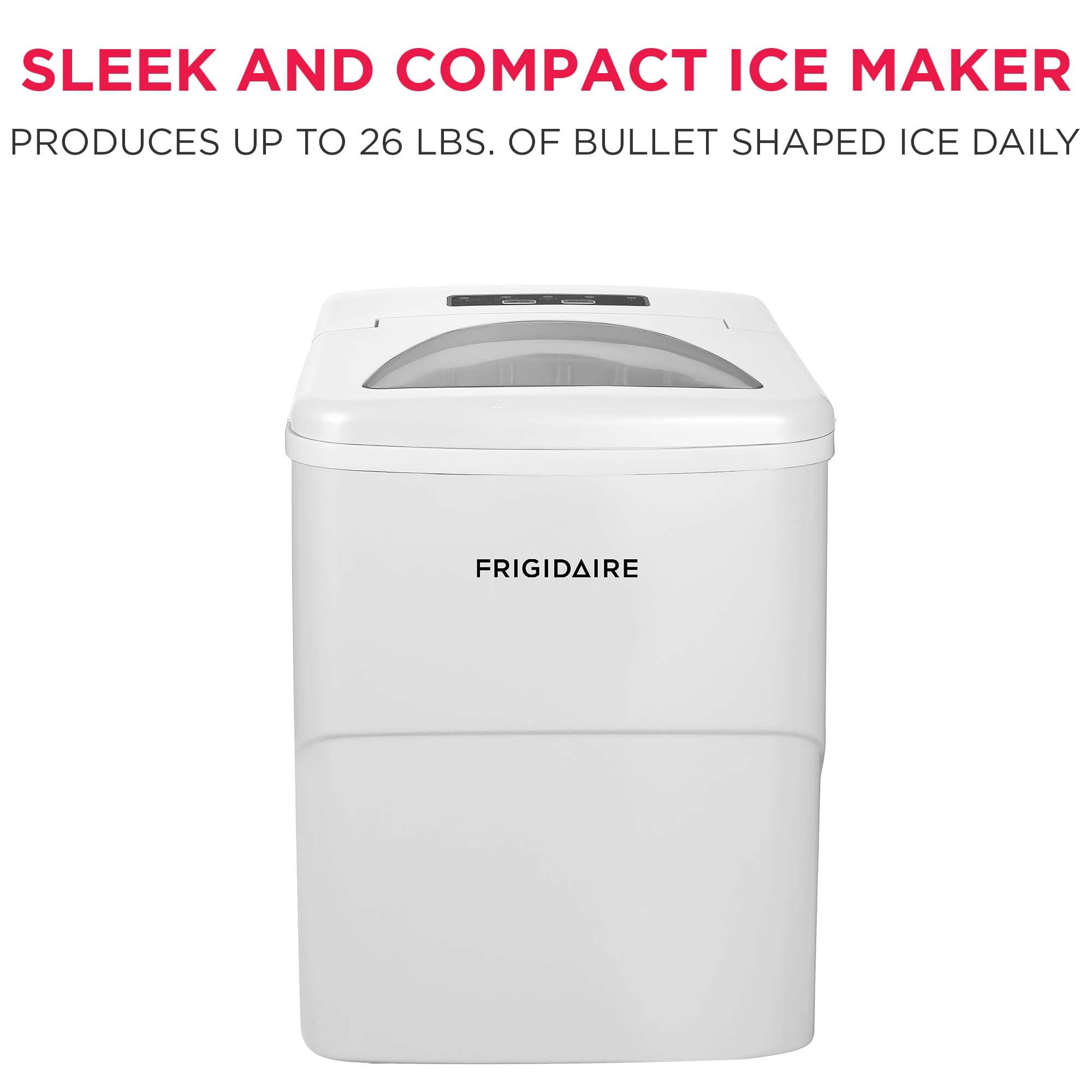 Frigidaire EFIC108 Counter top Portable, 26 lb per Day Compact Ice Maker Machine