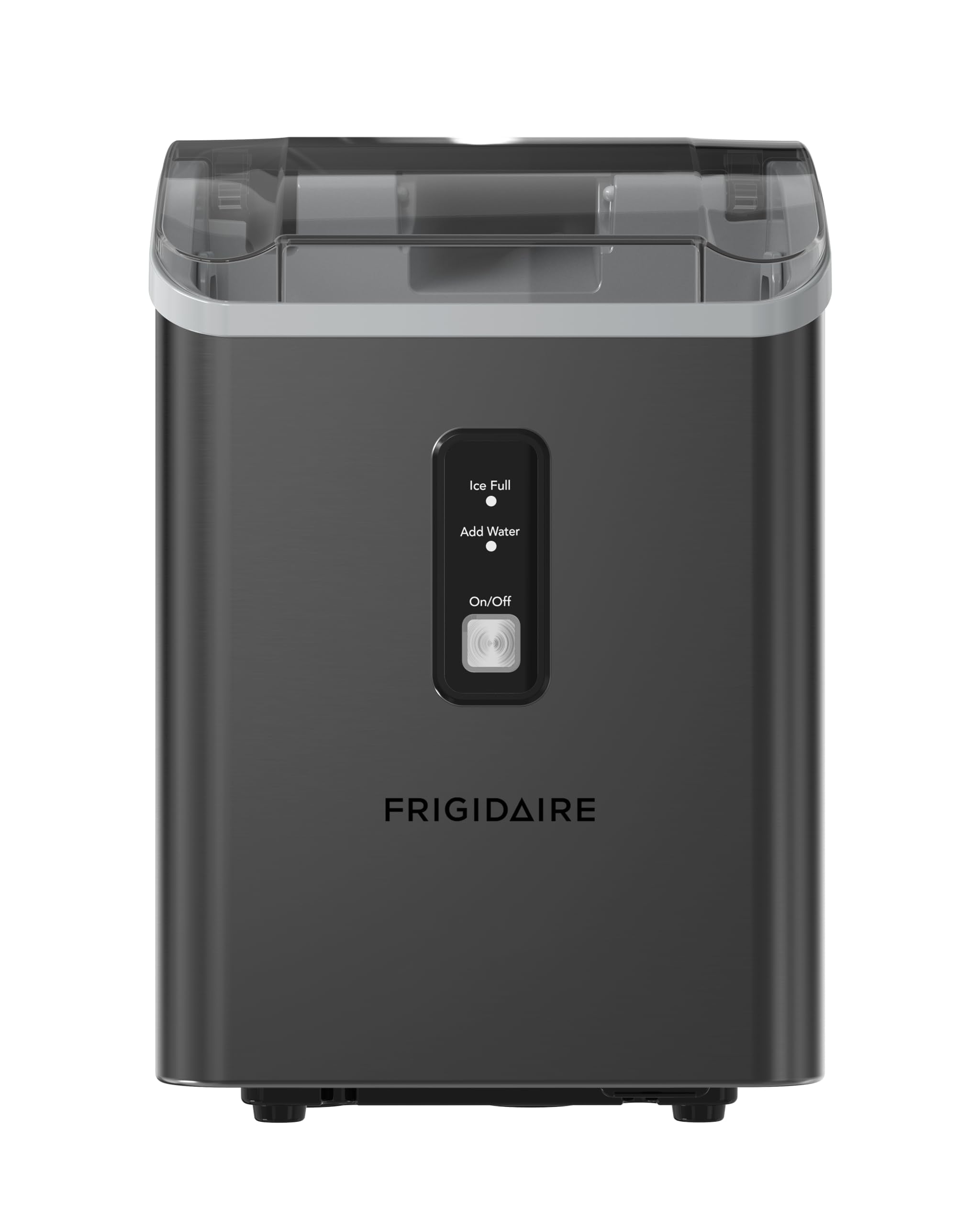 Frigidaire Countertop Crunchy Chewable Nugget Ice Maker, Compact, 33lbs per Day, Metallic Finish
