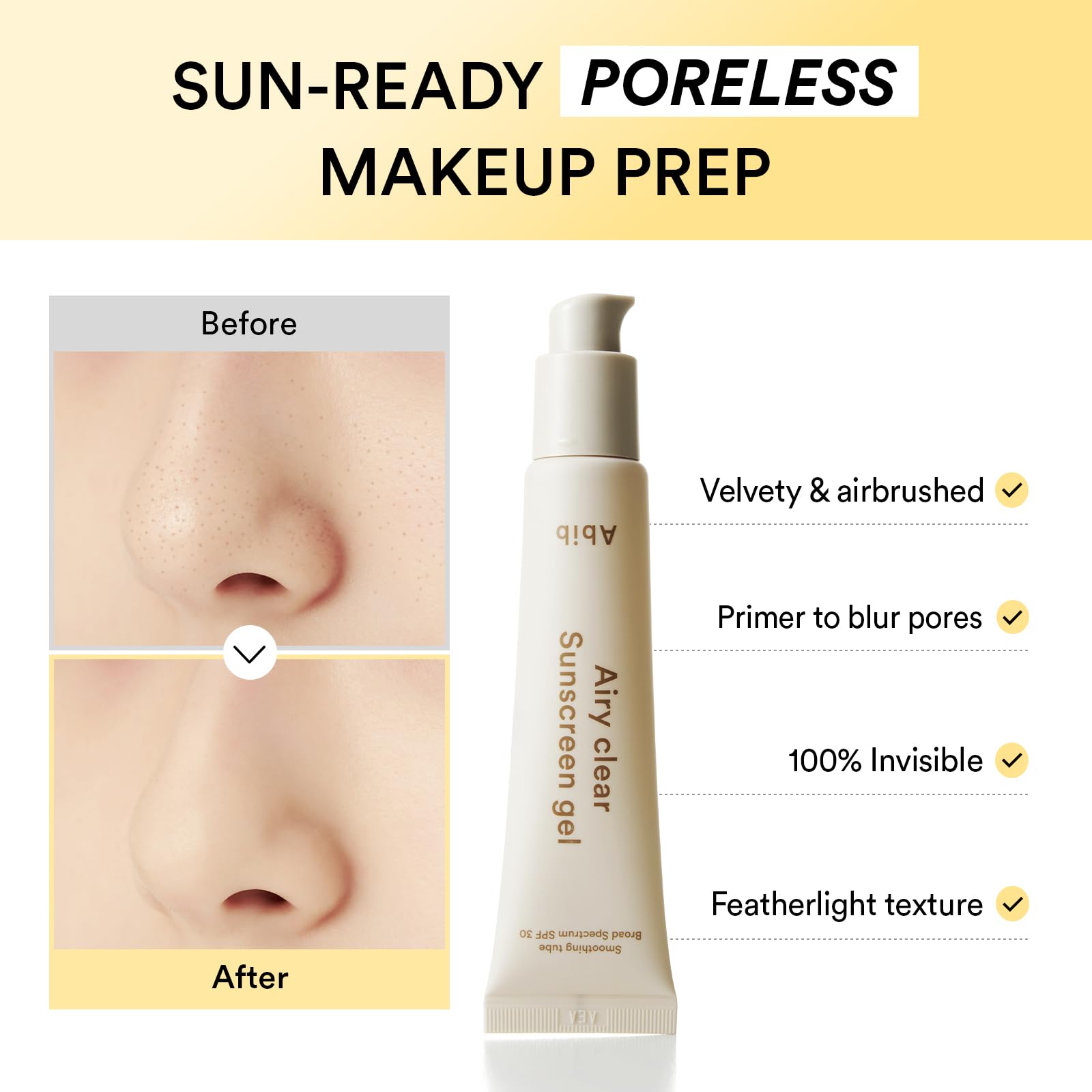 Abib Airy Sunstick Protection Bar SPF50+ Broad Spectrum, Semi-Matte Sunscreen Stick for Oily & Combination Skin, No White Cast, Water-Resistant, Korean Sunscreen, 0.81 oz / 23 g