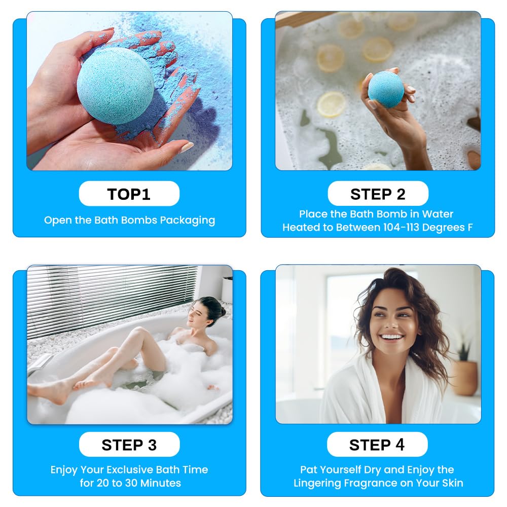 BODY & EARTH Bath Bombs Gift Set for Women 10 X 3.5 oz Essential Oils Lavender Handmade Birthday Gift Idea for Family, Women, Men, Mothers Day Gifts for Mom, Christmas Gifts for Her