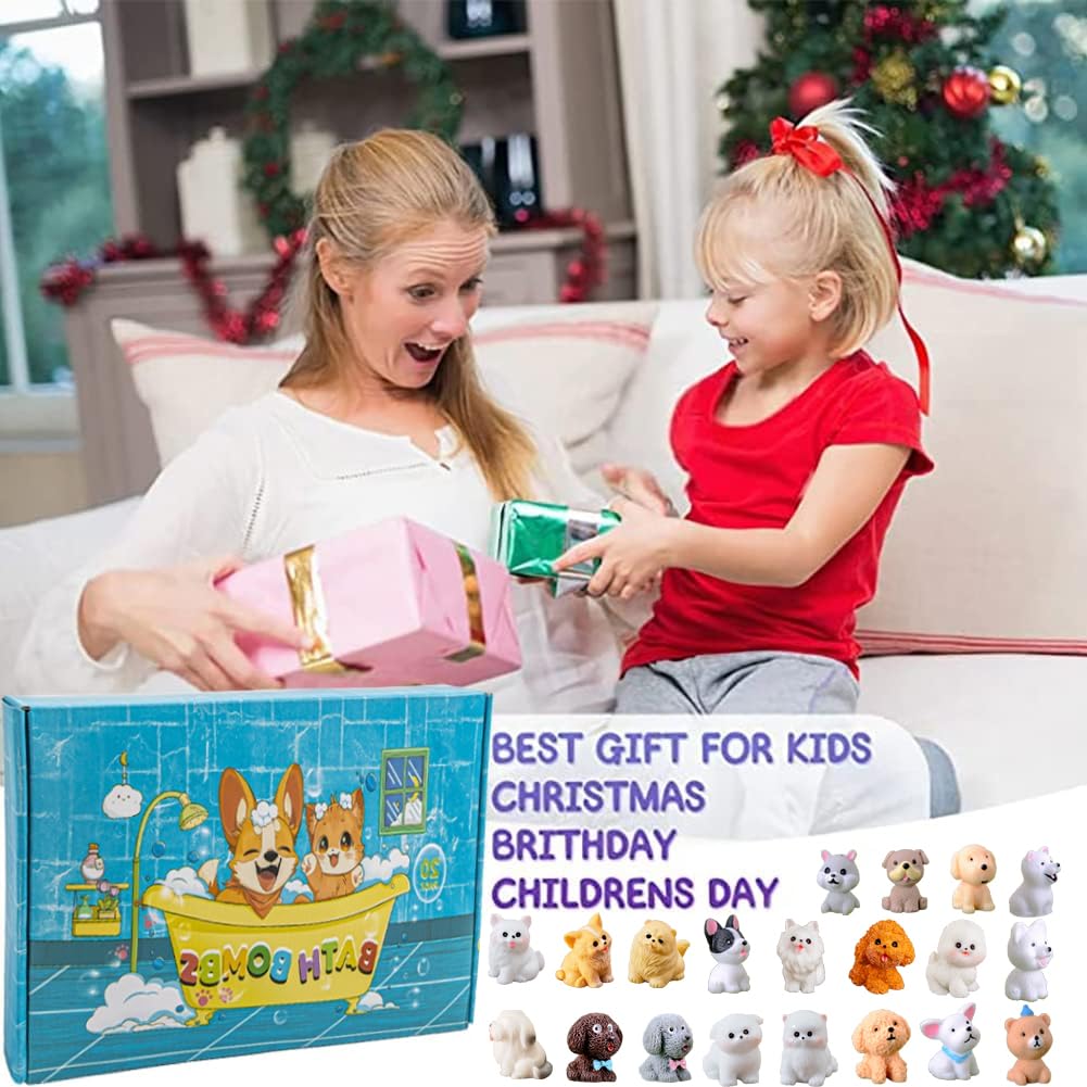 Bath Bombs for Kids with Surprise Inside for Girls Boys Toddlers, 20 Pack Organic Kids Bath Bombs with Puppy Dolls Inside, Kids Safe Handmade Bubble Bath Fizzies, Ideal Birthday Christmas Gift Set
