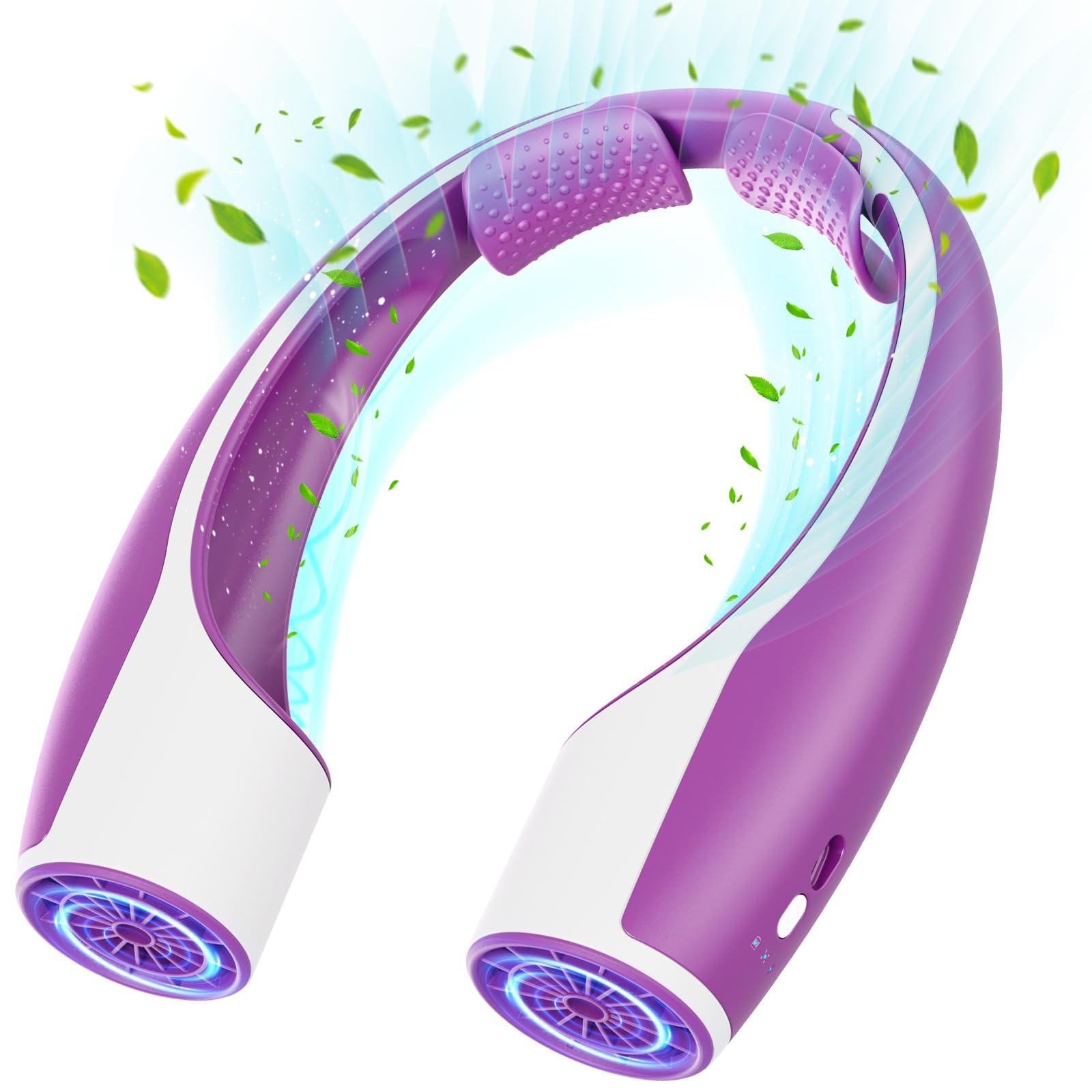 Rohent Portable Hands-Free Neck Fan - 4000mAh Battery, USB-C Rechargeable, Ultra-Quiet, 4 Adjustable Speeds – Perfect for Office, Outdoor, and Travel Use