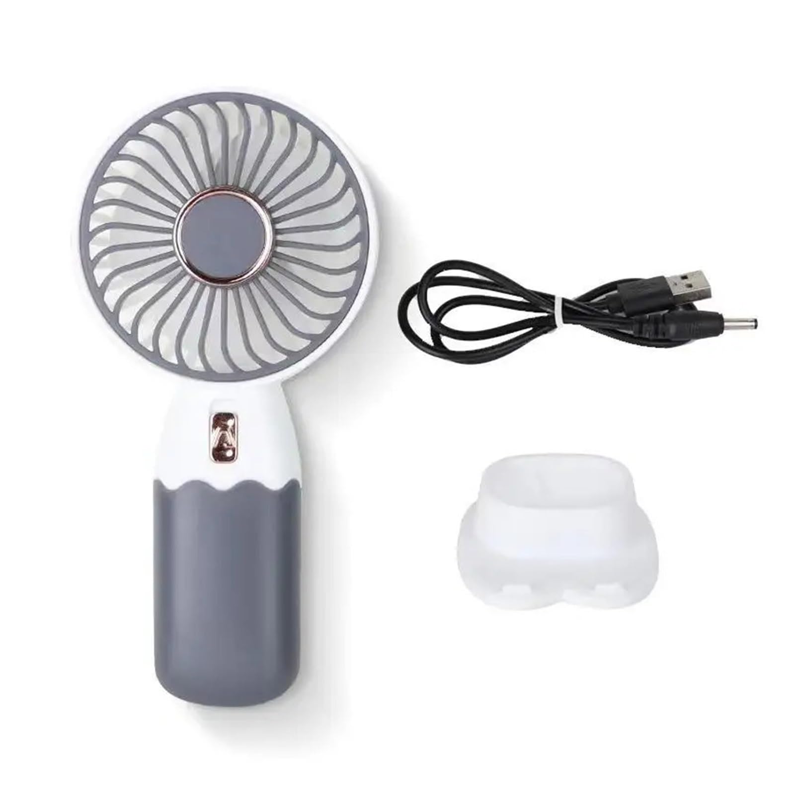 2 In 1 Mini Electric Fan Outdoor Portable Handheld Usb Rechargeable Cooling Desk With Mobile Phone Stand Function Summer