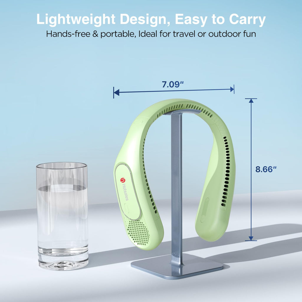 Hotsales Neck Fan, Hands Free Bladeless Neck Fans Portable Rechargeable, 6000 mAh Battery Operated Wearable Personal Fan, Cooling Neck Fan, 3 Speeds, USB Fan Gifts for Men, Women, Travel, Outdoor