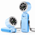 Diveblues Portable Handheld Turbo Fan | 3 IN 1 Hand/Neck/Desk Fan, Up to 12 Working Hours, 5 Gear Wind, Battery Operated, Travel, Working, Outdoor Activities