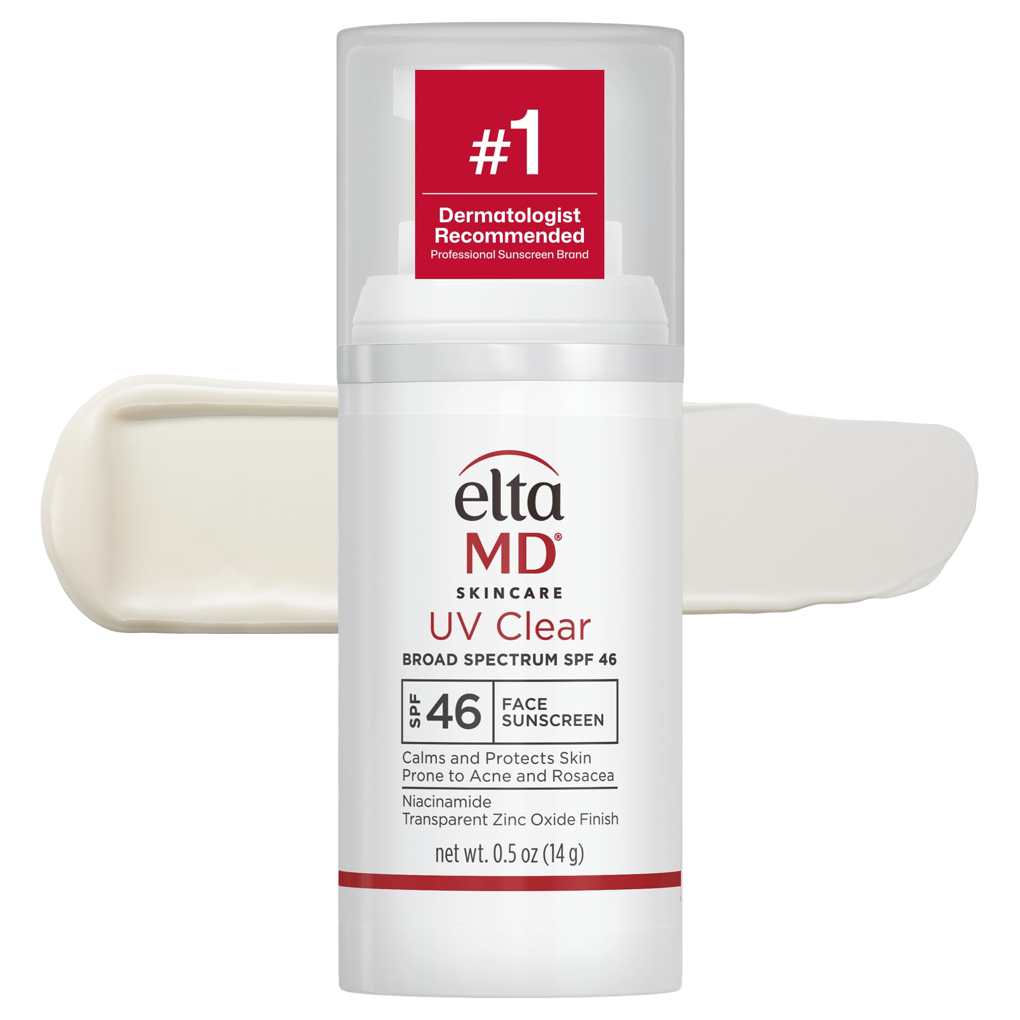EltaMD UV Clear Face Sunscreen SPF, Oil-Free Sunscreen with Zinc Oxide, Dermatologist Recommended