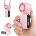 Mini Portable Handheld Turbo Fan – Small but Mighty, Whisper-Quiet, Long-Lasting, 5-Speed High-Velocity Rechargeable battery Fan, Personal Fan for Outdoor, Travel, Gifts for Women & Men(Black)