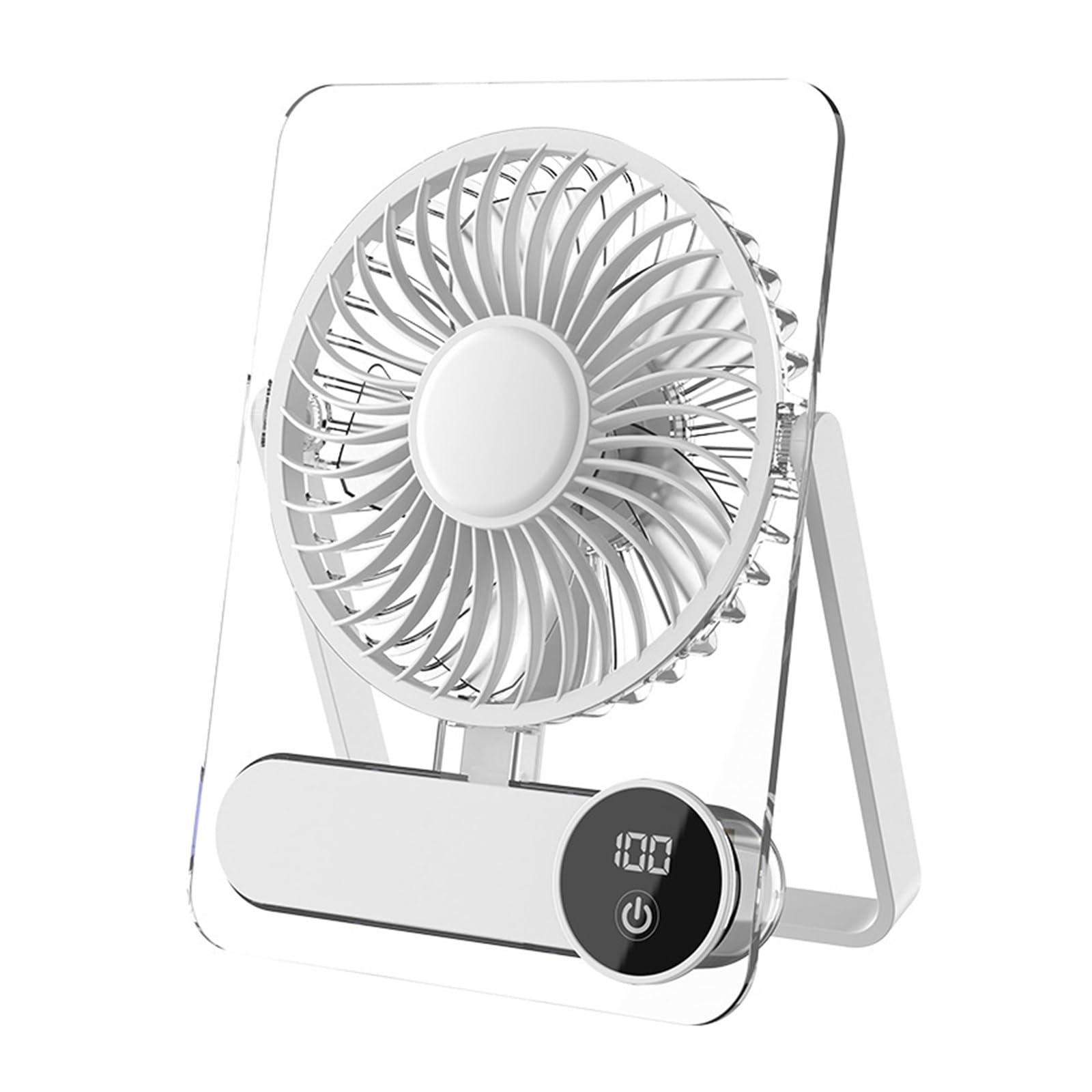 Desktop Fan Charging Circulation Student Summer Portable Office Card Small | Blue