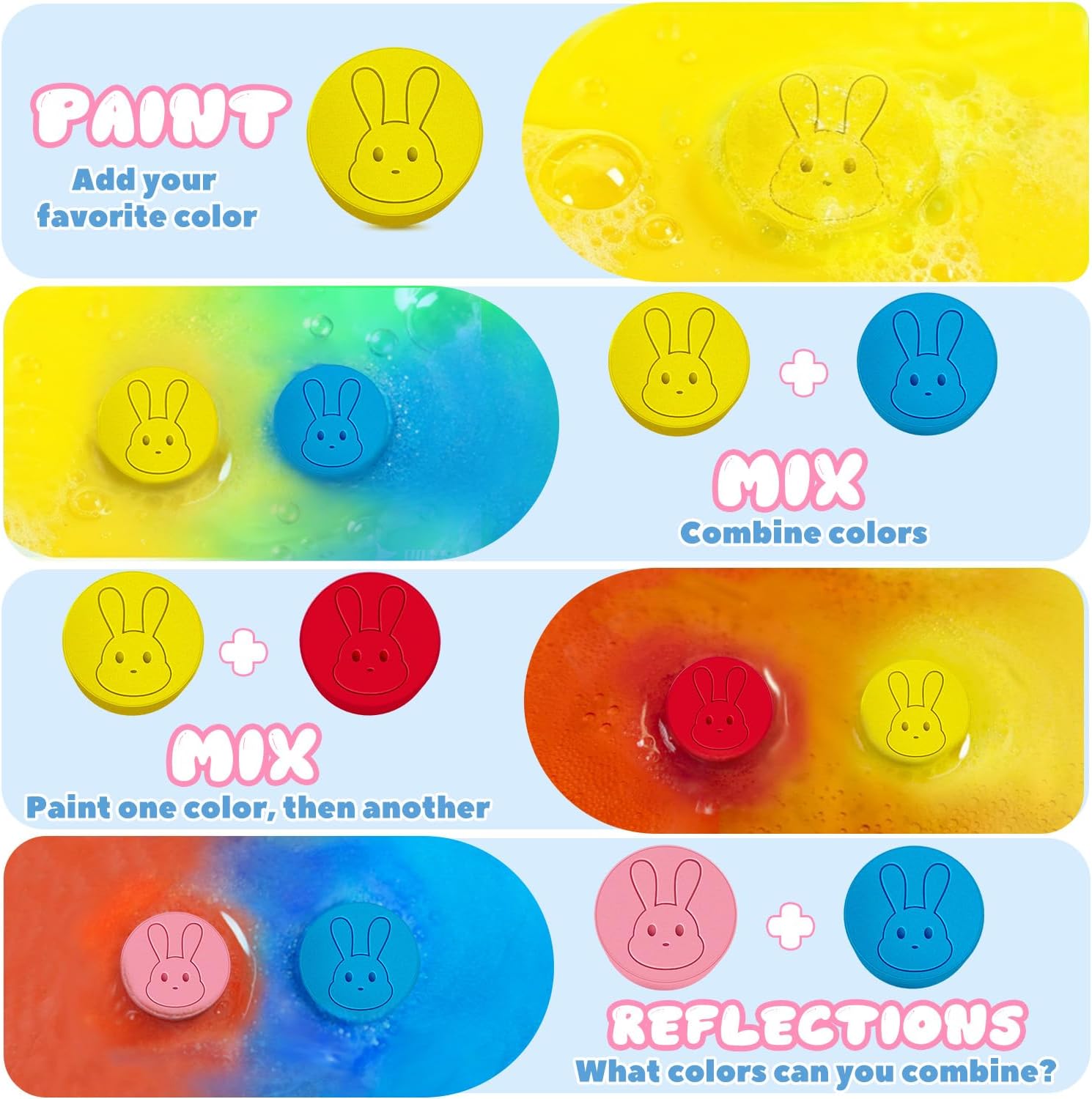 Bath Bombs for Kids, STEM 180 Mini Color Tablet in 9 Bright Colors for Creative Bathtub Art Bath Toys Fun Colorful Bath Scientific Experiment for Boys Girls Fizz Balls