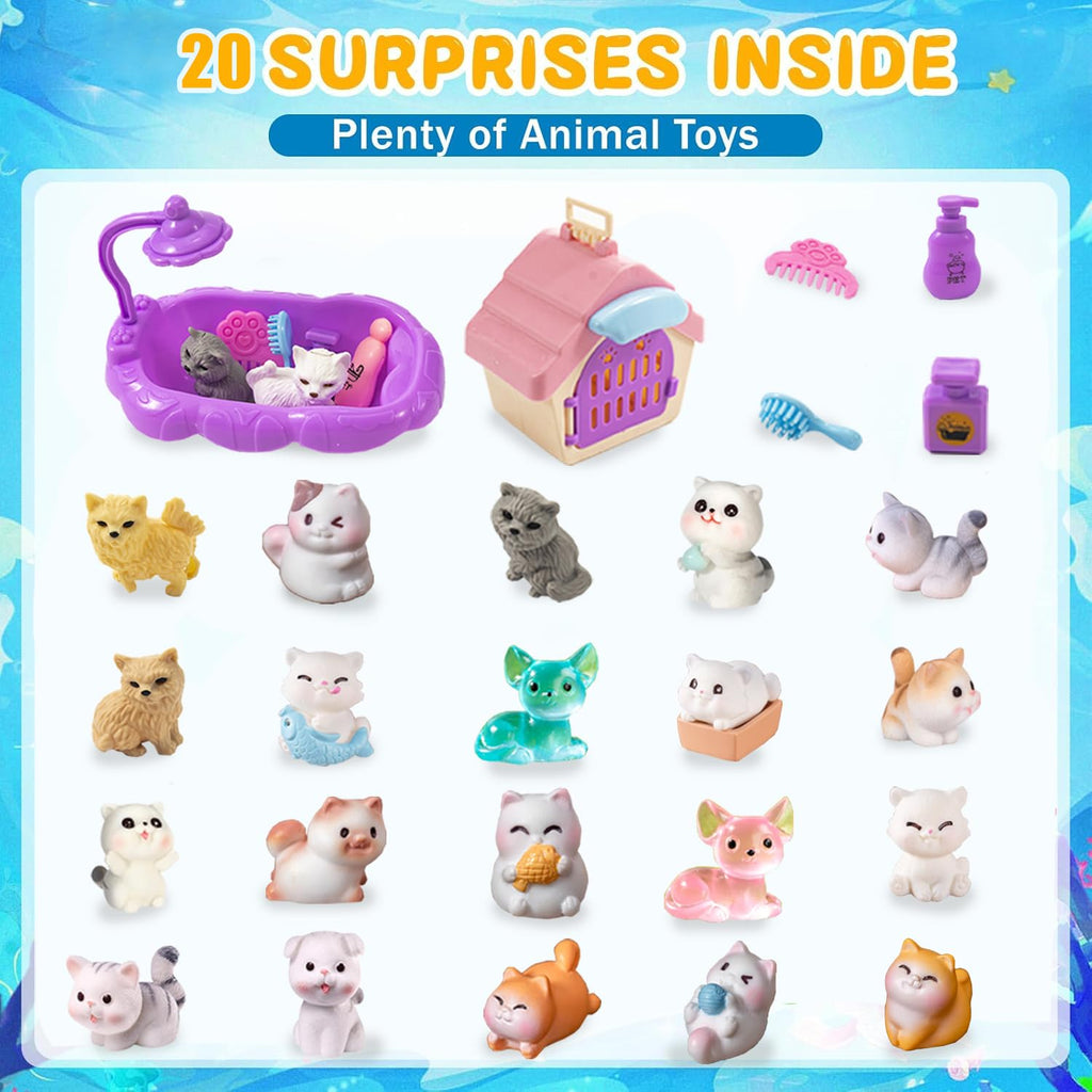 Bath Bombs for Kids with Surprise Inside for Girls Boys Toddlers, 20 Pack Organic Kids Bath Bombs with Puppy Dolls Inside, Kids Safe Handmade Bubble Bath Fizzies, Ideal Birthday Christmas Gift Set