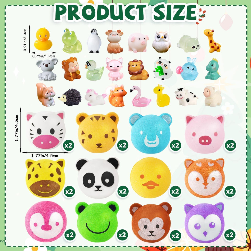 Bath Bombs for Kids with Surprise Toys Inside, 12 Pcs Bubble Bath Fizzy Balls with 12 Animal Shapes, Natural Bath Bombs Valentine's Day Easter Children's Day Gift Set for Kids Girls Boys Toddlers
