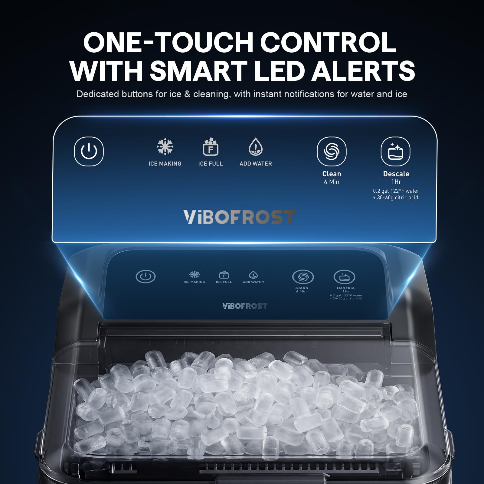 Nugget Ice Maker Countertop, Pellet Ice Makers Soft Chewable Ice 35lbs/Day, Premium Stainless Steel Ice Maker Machine Ready in 6 Mins with Scoop, Touch Screen & Auto Ice Drop for Home Kitchen Office