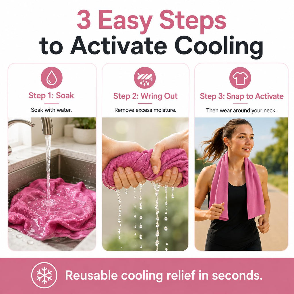 Cooling Towels 43.3" x 15.7" - Ice Towel, Sweat Towel, Cooling Towels for Neck & Face & Cooling Neck Wraps for Summer Heat - Neck Cooler for Quick Cool Down for Gym, Running, Golf, Yoga & Sports