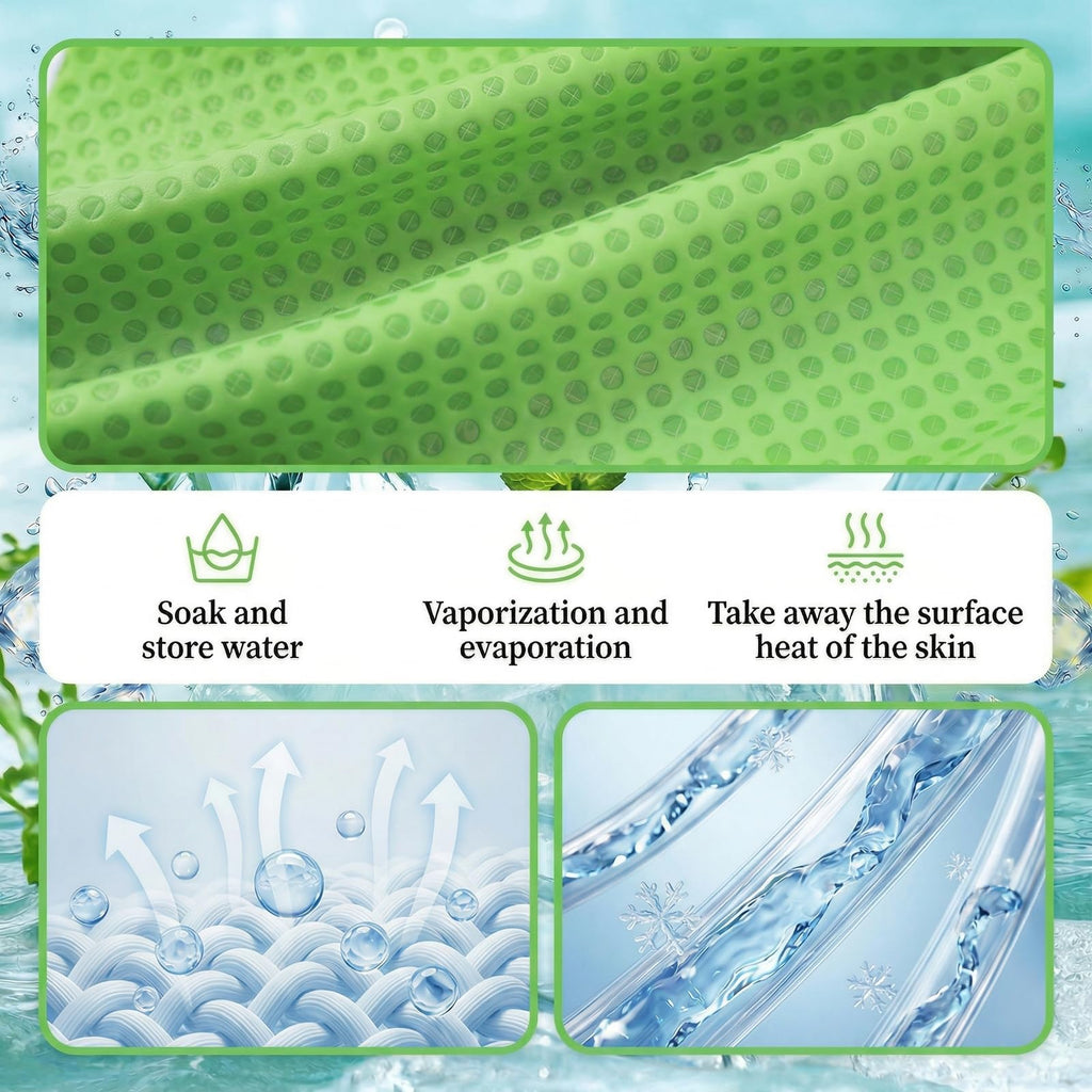 Premium PVA Cooling Towels for Neck and Face,4pcs 33"*12.7" Cooling Neck Wraps with Textured Dot Surface for Summer Heat,Cool Rags for Hot Weather, Cold Scarf for Gym Yoga Run,Blue (Blue)