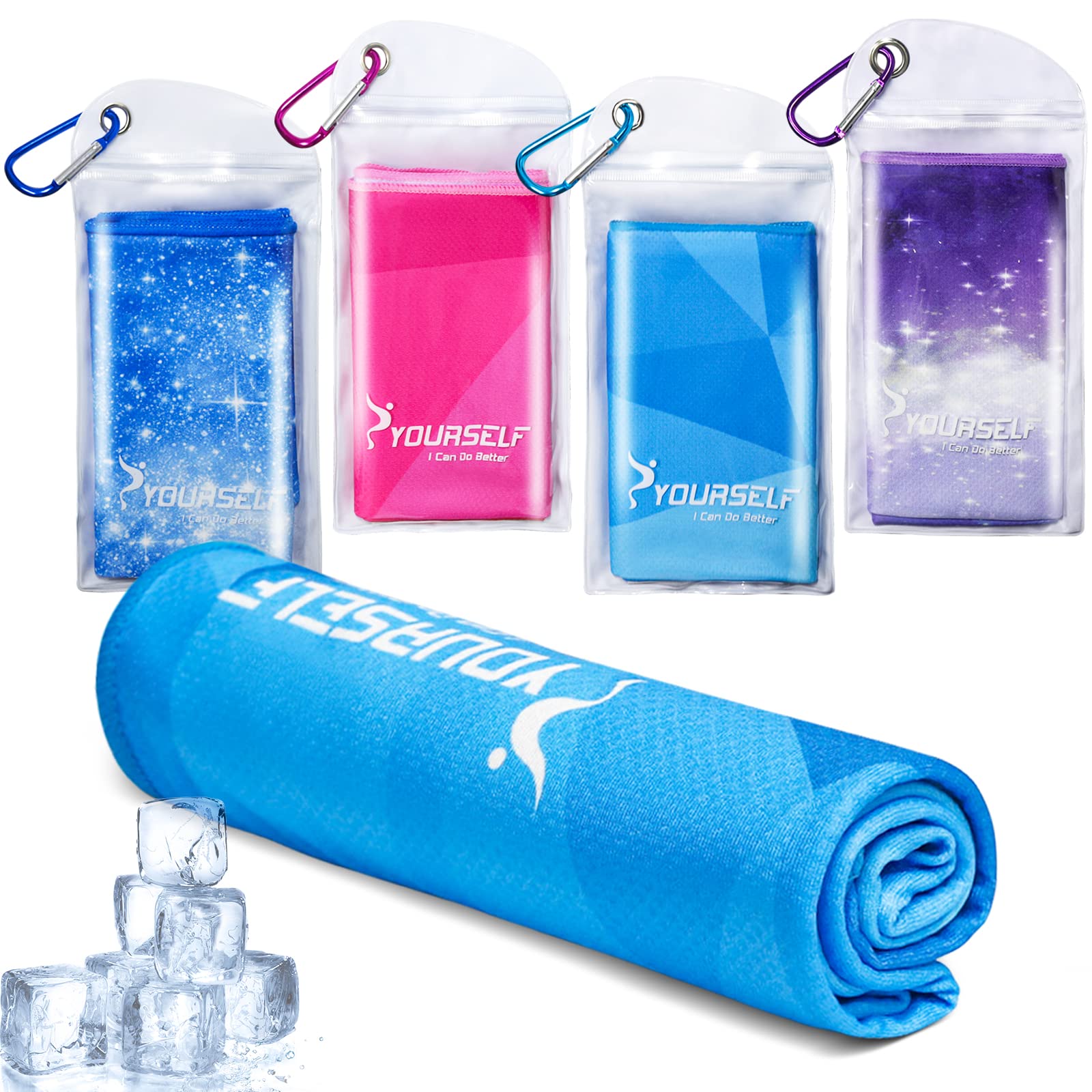 SYOURSELF Cooling Towel, Cooling Towels for Neck,40" x 12"Ice Towel for Instant Cooling Relief, Soft Breathable Chilly Towel, Perfect Yoga, Golf, Sports, Gym, Workout, Athletes Towel (1PC-Orange)