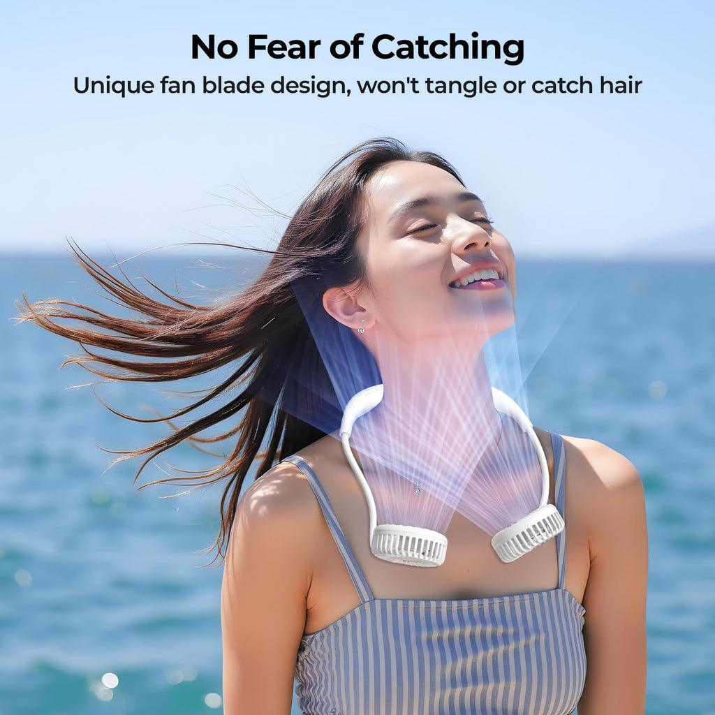 AMACOOL Portable Neck Fan, Lightweight Wearable with Hands-Free Comfort, 360° Adjustable Personal Fan with Ultra Quiet & Strong Wind, Gifts for Men Women Hot Flashes Cruise Travel Outdoor Sports 2026