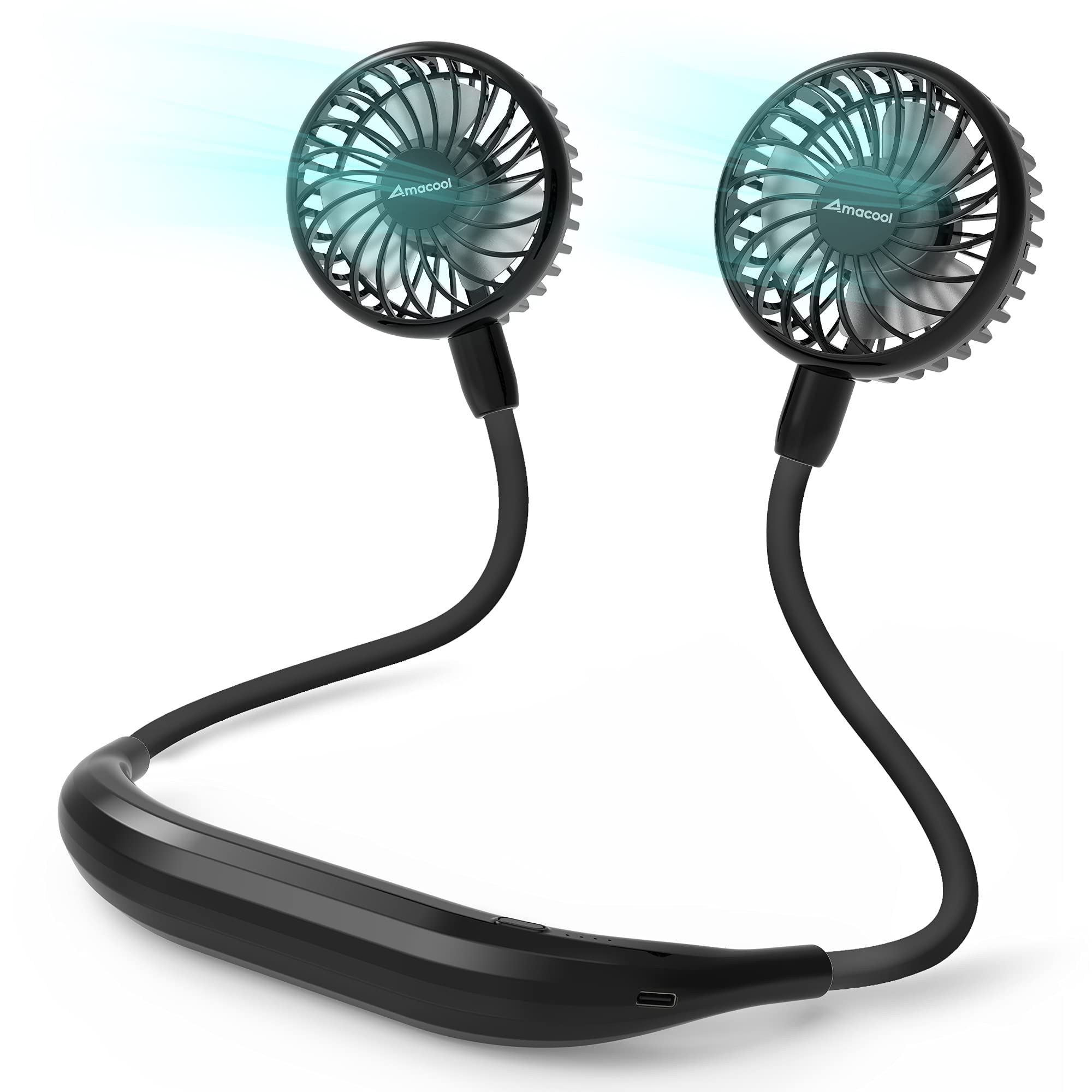 AMACOOL Portable Neck Fan, Lightweight Wearable with Hands-Free Comfort, 360° Adjustable Personal Fan with Ultra Quiet & Strong Wind, Gifts for Men Women Hot Flashes Cruise Travel Outdoor Sports 2026