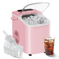 OLIXIS Countertop Ice Maker with Self-Cleaning, Portable Ice Maker Machine with Scoop, 26Lbs/24H, 9 Cubes in 6 Mins, 2 Sizes of Bullet for Home, Kitchen, Office, White