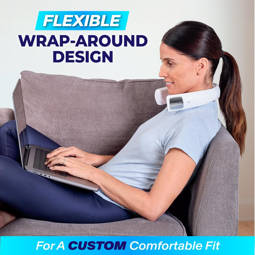 Arctic Air Freedom Personal Air Cooler - Portable 3-Speed Neck Fan, Hands-Free Wearable Design, Lightweight, Cordless And Rechargeable
