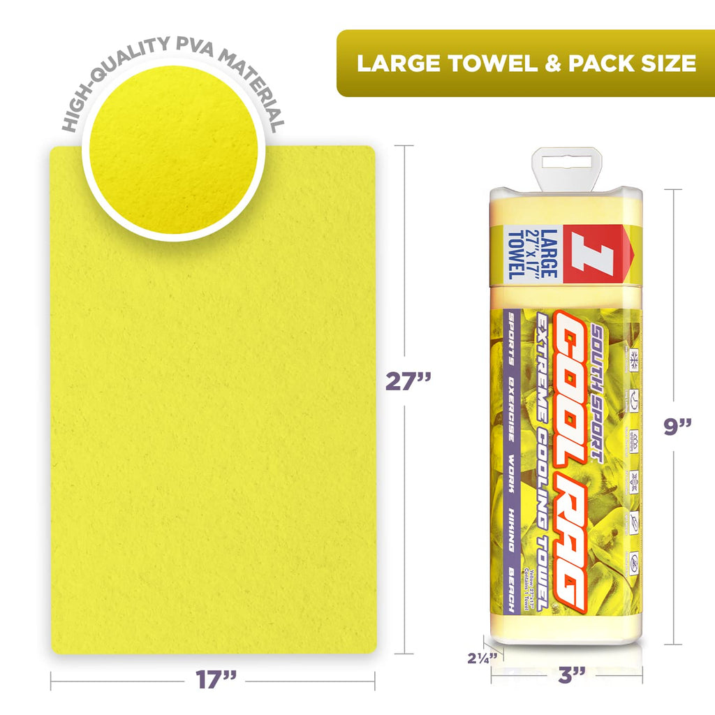 Cool Cool RAG Extreme Cooling Towel for Heat Relief - PVA Cooling Towel for Workout, Gym, Running and for Other Outdoor Sports - Cooling Rag for Neck - Cool Towel for Quick Cooling