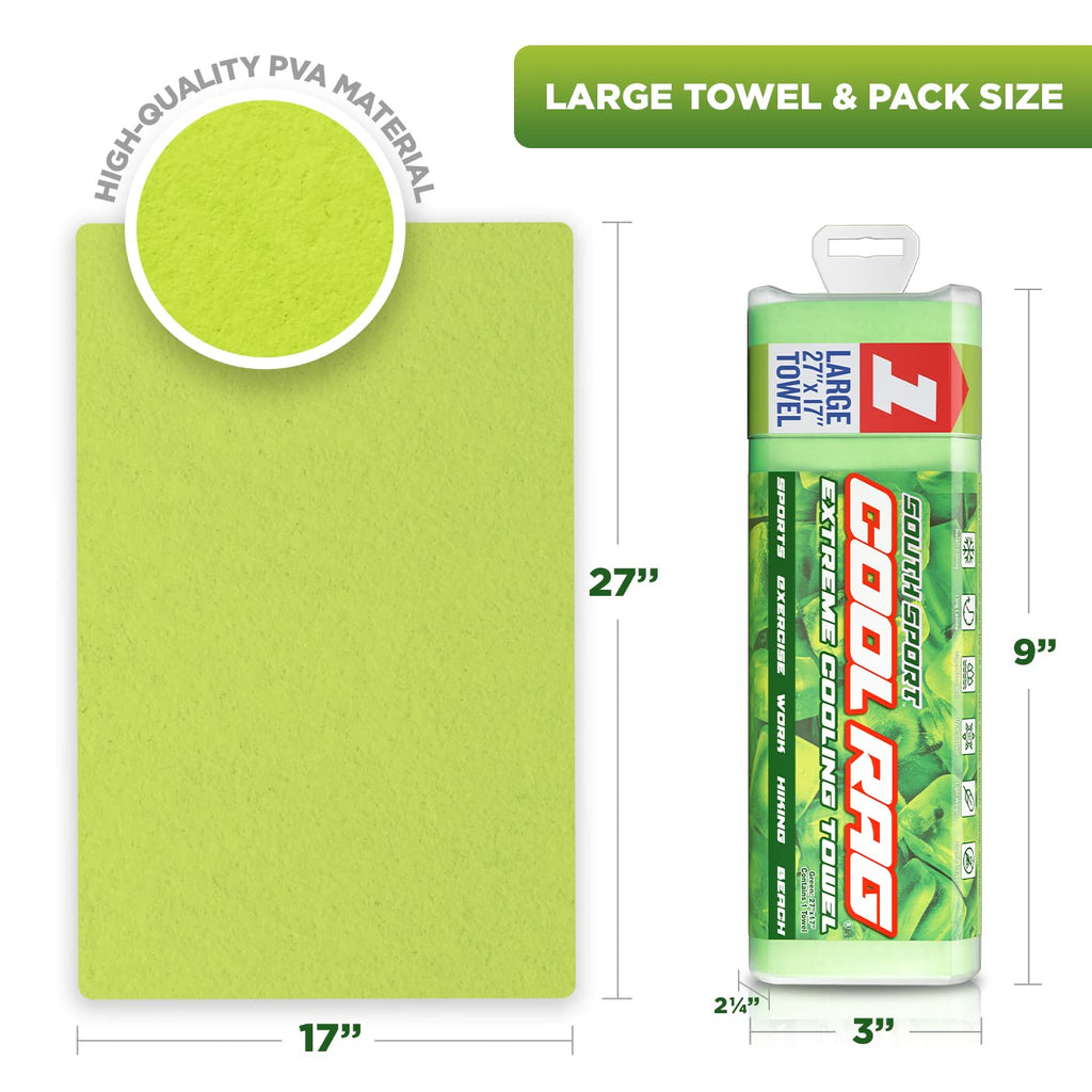 Cool Cool RAG Extreme Cooling Towel for Heat Relief - PVA Cooling Towel for Workout, Gym, Running and for Other Outdoor Sports - Cooling Rag for Neck - Cool Towel for Quick Cooling