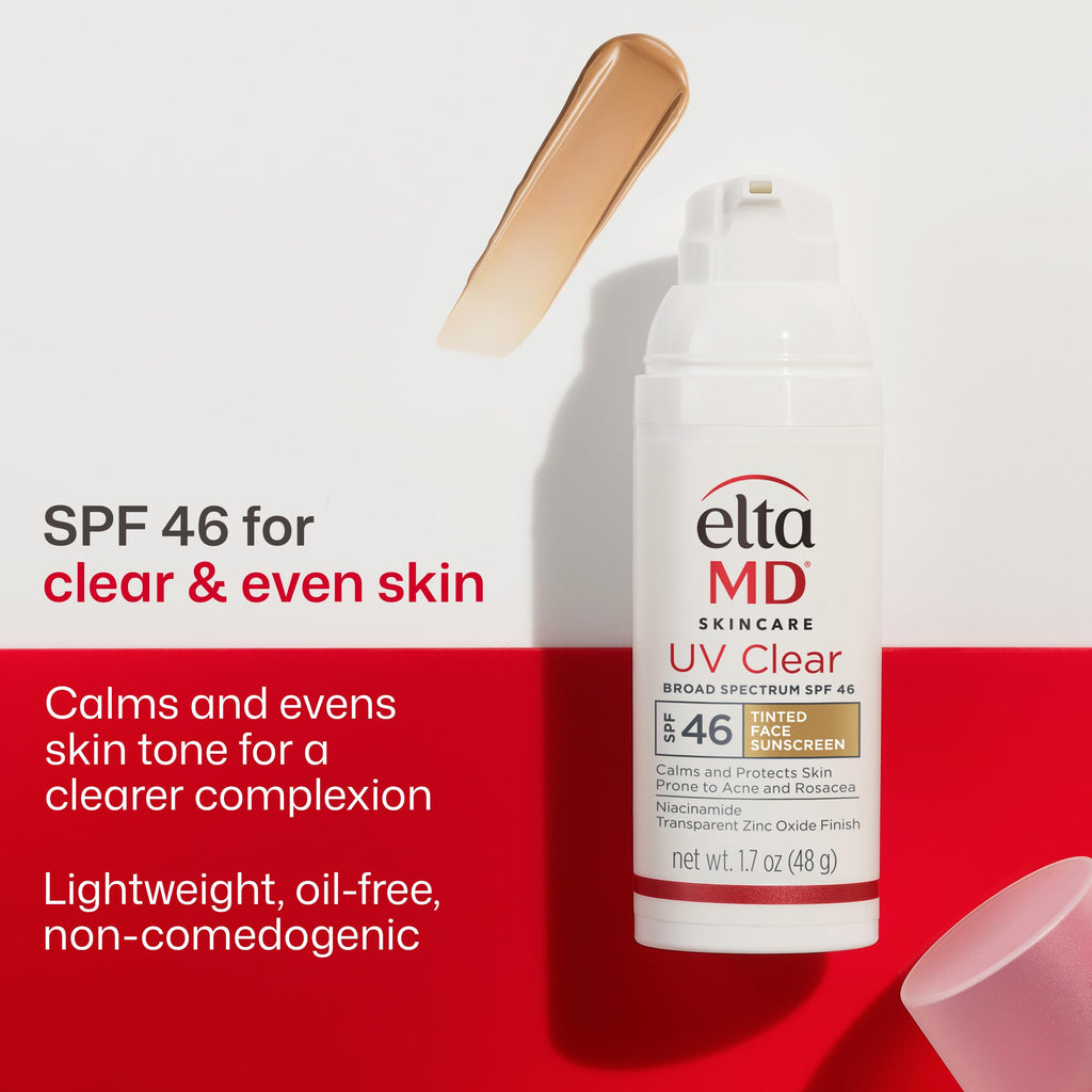 EltaMD UV Clear Face Sunscreen SPF, Oil-Free Sunscreen with Zinc Oxide, Dermatologist Recommended