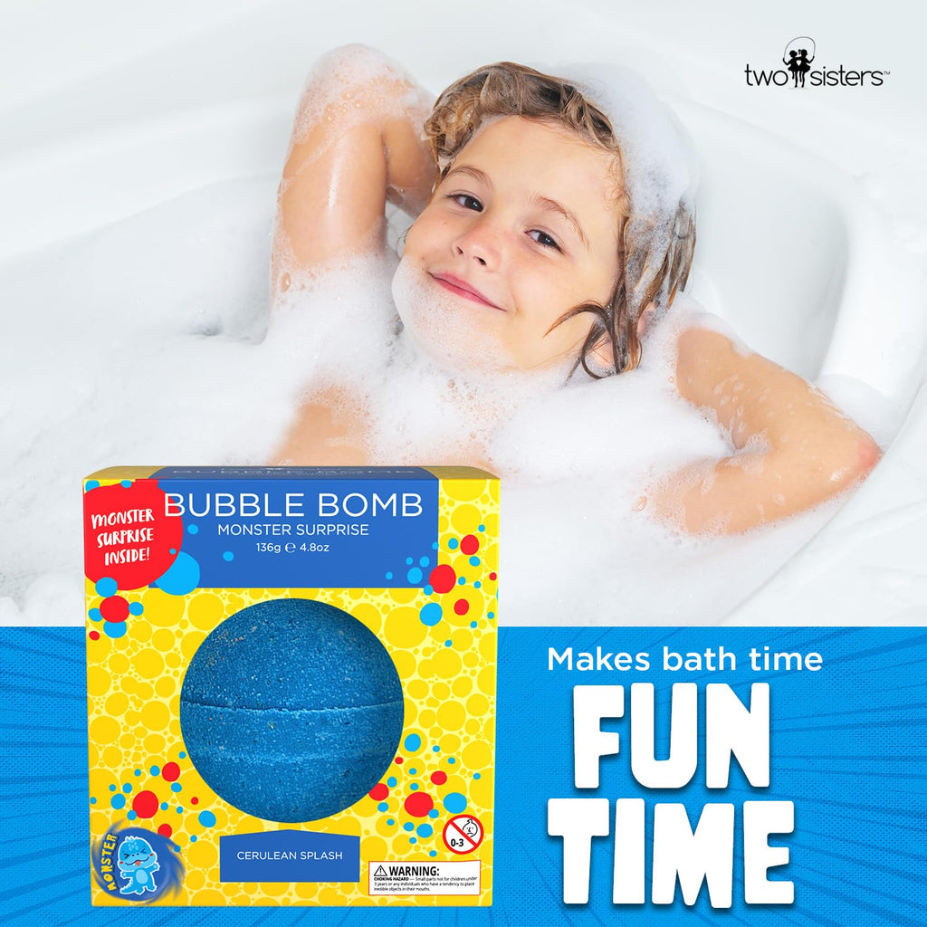 Superhero Bath Bombs for Kids & Boys with Surprise Hero Toys Inside (1 Pack) - Large Bubble Bath Bombs for Boys & Girls - Birthday Gift & Goodie Bags for Kids - Fruity Scent, USA Made by Two Sisters
