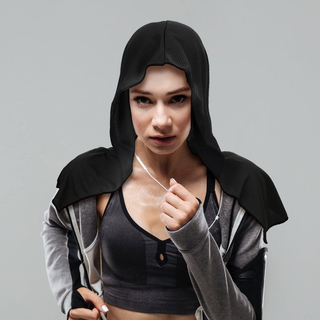 Bencailor 6 Pcs Cooling Hoodie Towel for Face Sport Hood Towel Cooling Towels Neck Cooler Cooling Neck Wraps Soft Breathable Chilly Camping Towels Absorbent Microfiber Towel