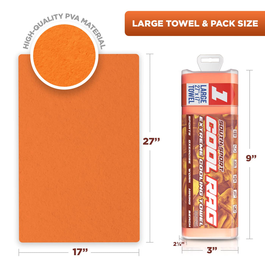 Cool Cool RAG Extreme Cooling Towel for Heat Relief - PVA Cooling Towel for Workout, Gym, Running and for Other Outdoor Sports - Cooling Rag for Neck - Cool Towel for Quick Cooling