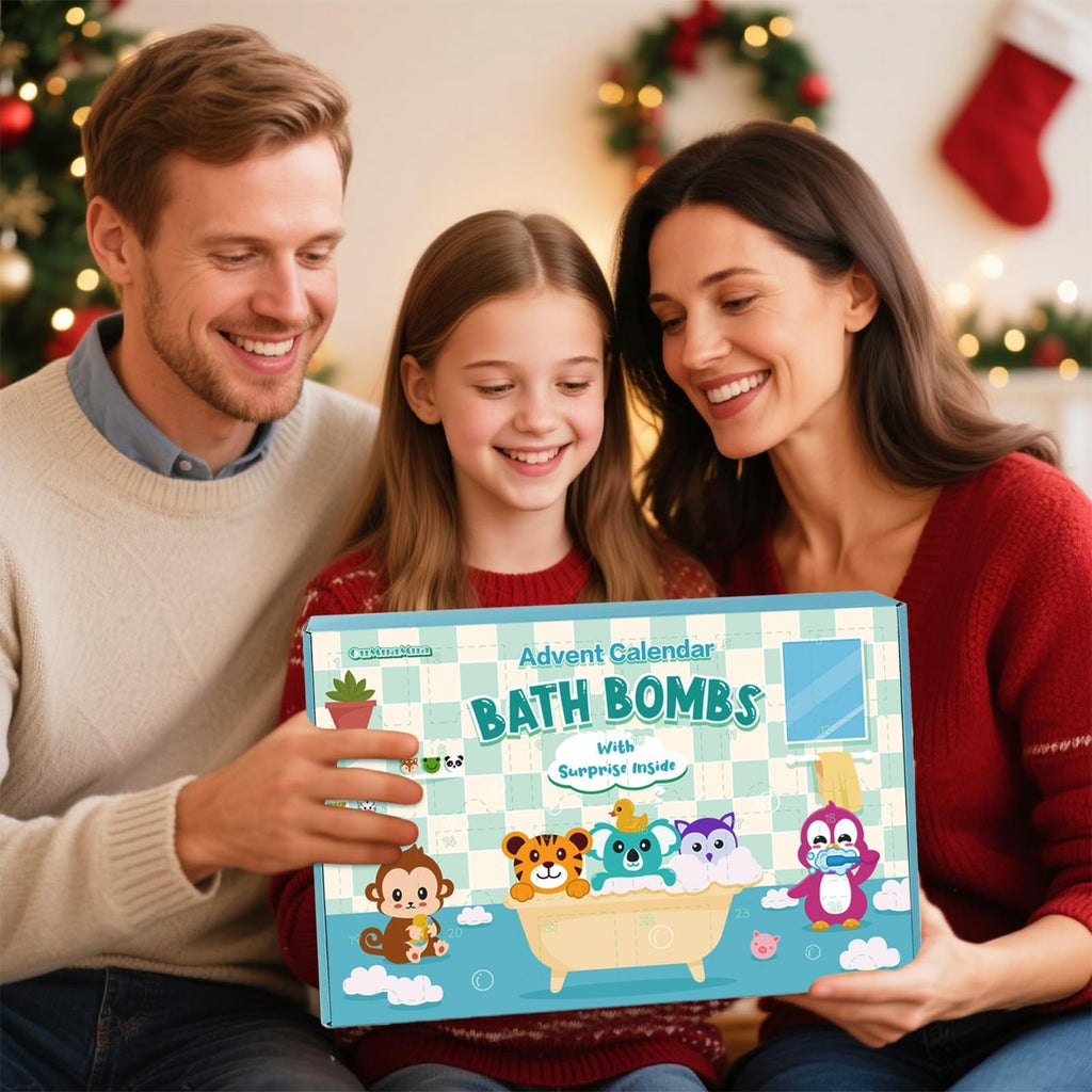 Bath Bombs for Kids with Surprise Toys Inside, 12 Pcs Bubble Bath Fizzy Balls with 12 Animal Shapes, Natural Bath Bombs Valentine's Day Easter Children's Day Gift Set for Kids Girls Boys Toddlers