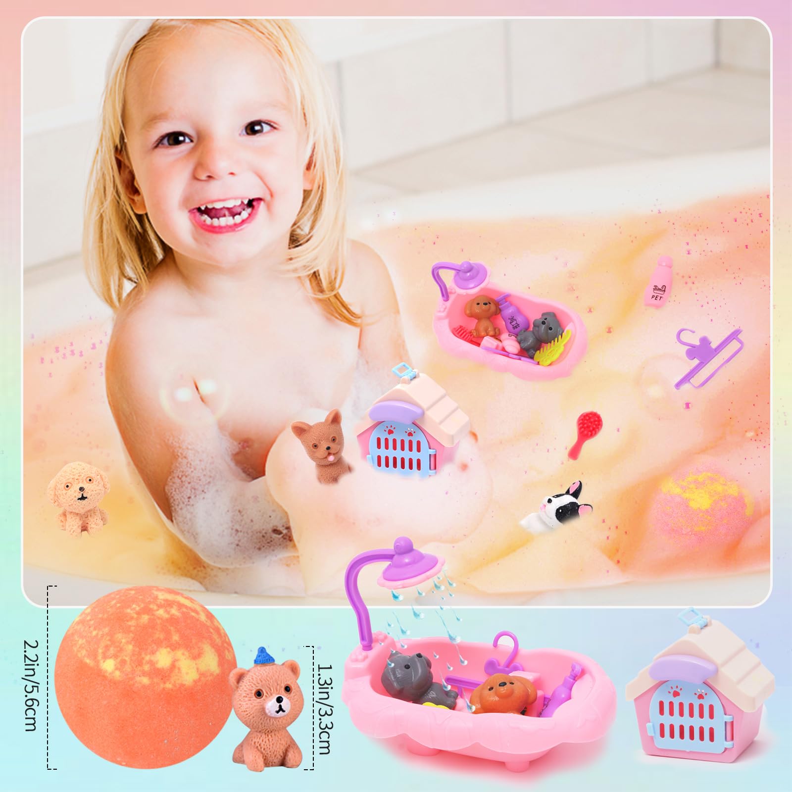 Bath Bombs for Kids with Surprise Inside Kids Bath Bombs with Toys for Boys Girls Handmade Fizzy Balls Bubble Bath Bomb Gift Set for Christmas New Year