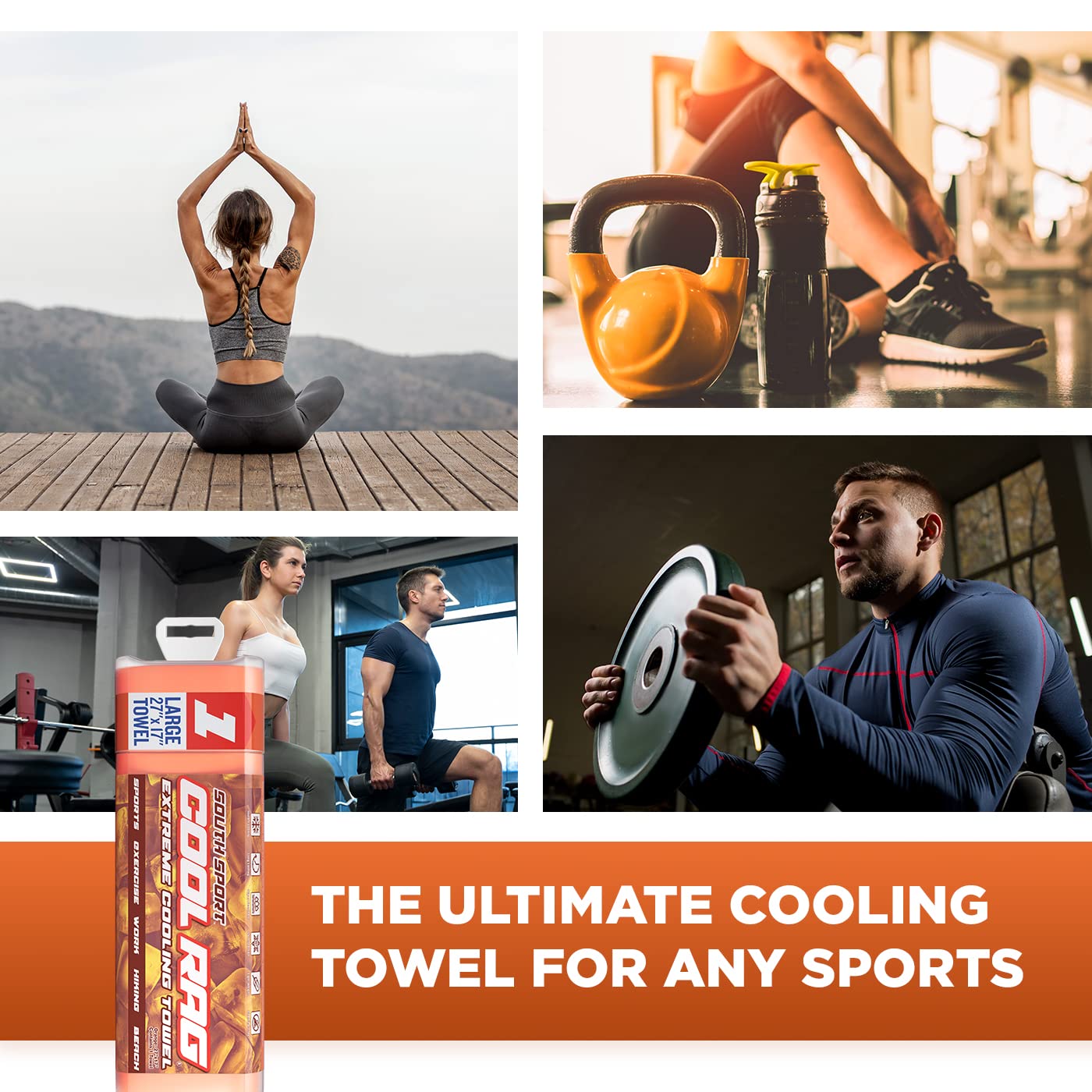 Cool Cool RAG Extreme Cooling Towel for Heat Relief - PVA Cooling Towel for Workout, Gym, Running and for Other Outdoor Sports - Cooling Rag for Neck - Cool Towel for Quick Cooling