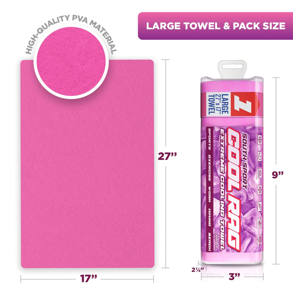 Cool Cool RAG Extreme Cooling Towel for Heat Relief - PVA Cooling Towel for Workout, Gym, Running and for Other Outdoor Sports - Cooling Rag for Neck - Cool Towel for Quick Cooling