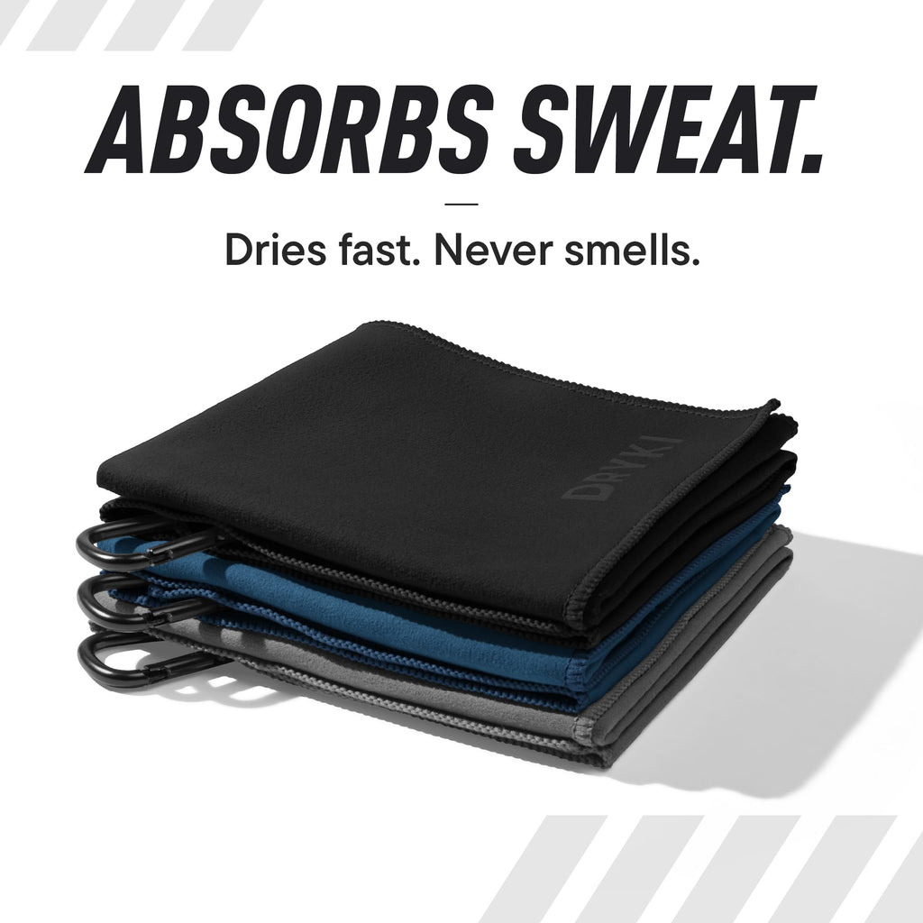 DRYKI Pocket-Sized Sweat Towels - The Original Sweat Absorbing Handkerchiefs - Quick-Dry Microfiber Sweat Rags for Face, Hands, & Body - Men & Women - Gym, Sports, and Work (Desert: 5 Pack)