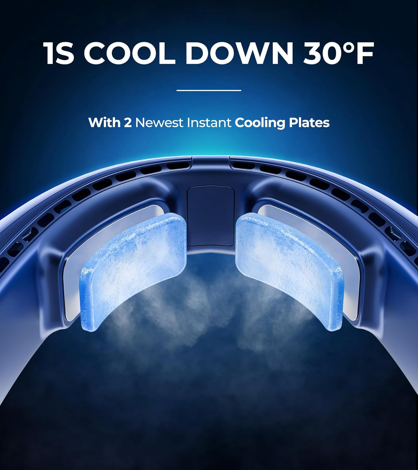 Neck Fan, 1s Fast Cooling Neck Cooler with Dual Ceramic Plates, 8H Long Runtime, 180° Adjustable Lightweight Bladeless Portable Personal Fan, Quiet Cooling for Outdoor Travel Camping Gym