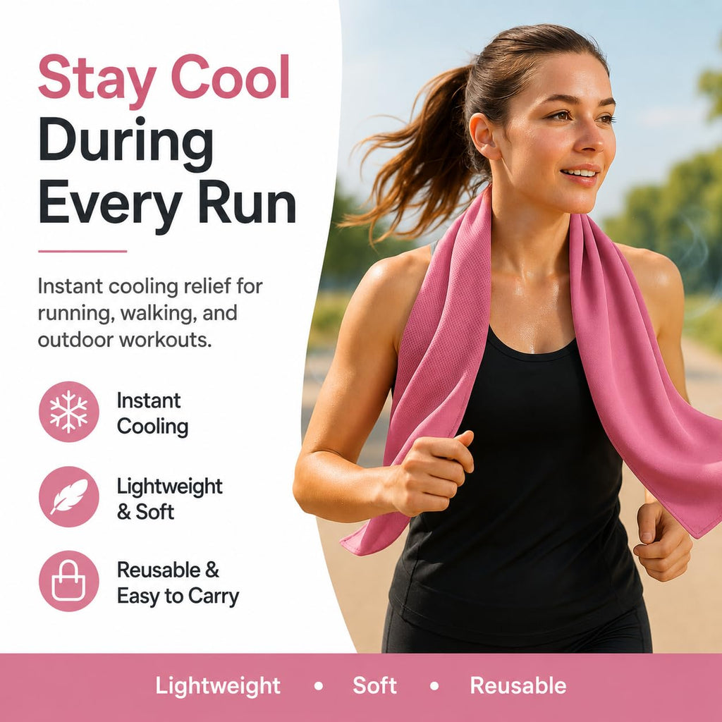 Cooling Towels 43.3" x 15.7" - Ice Towel, Sweat Towel, Cooling Towels for Neck & Face & Cooling Neck Wraps for Summer Heat - Neck Cooler for Quick Cool Down for Gym, Running, Golf, Yoga & Sports
