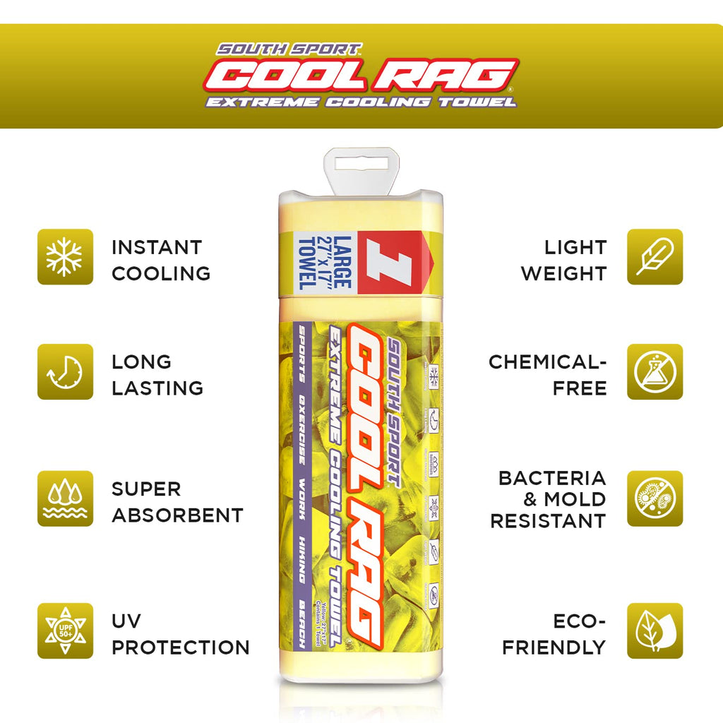 Cool Cool RAG Extreme Cooling Towel for Heat Relief - PVA Cooling Towel for Workout, Gym, Running and for Other Outdoor Sports - Cooling Rag for Neck - Cool Towel for Quick Cooling