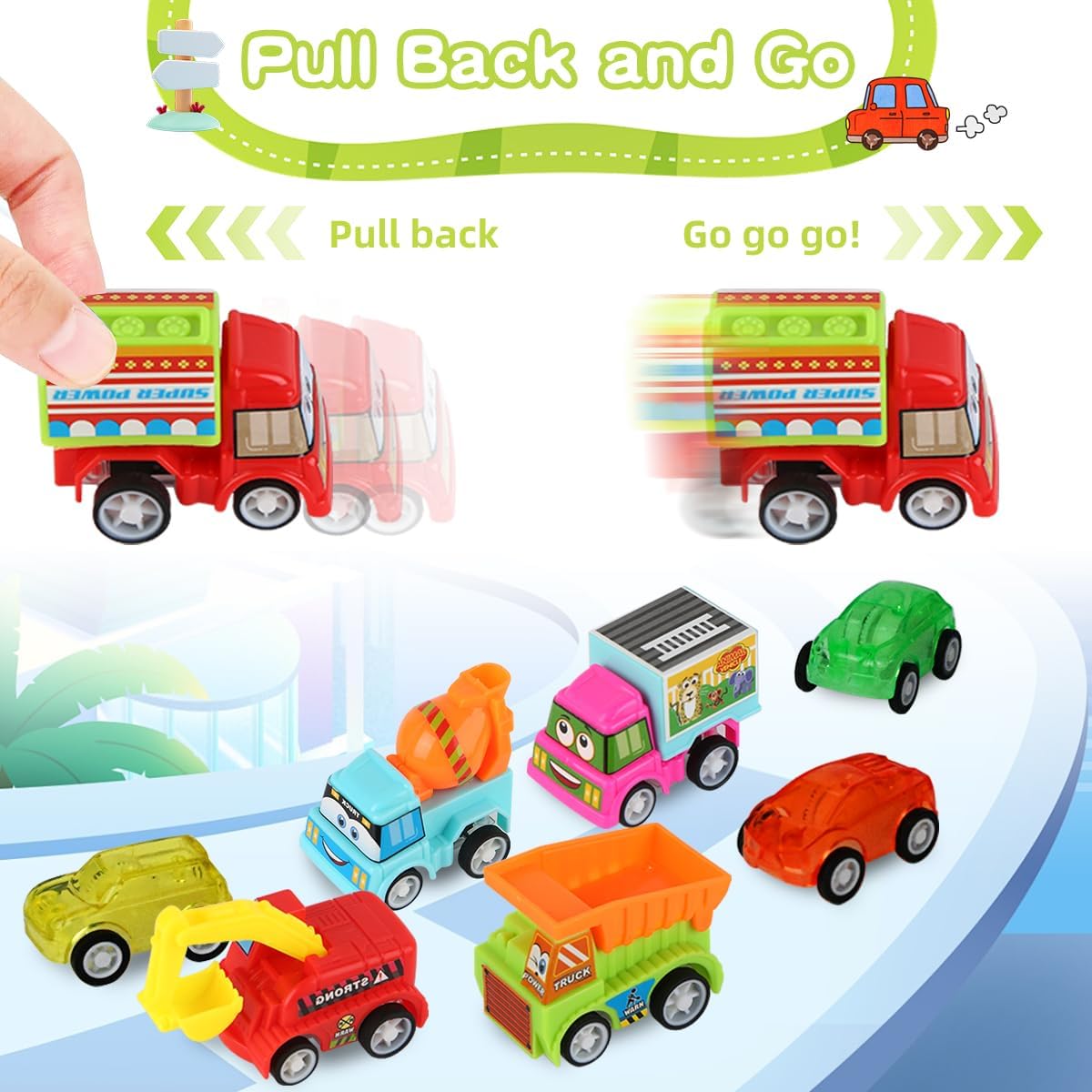 Bath Bombs for Kids with Toys Inside, 6 Pack Kids Bath Bombs with Surprise Car Bath Toys for Boys Girls, Fizzy Bubble Bath Ball Includes Pull-Back Vehicles Cars, Gift for Birthday Halloween Christmas