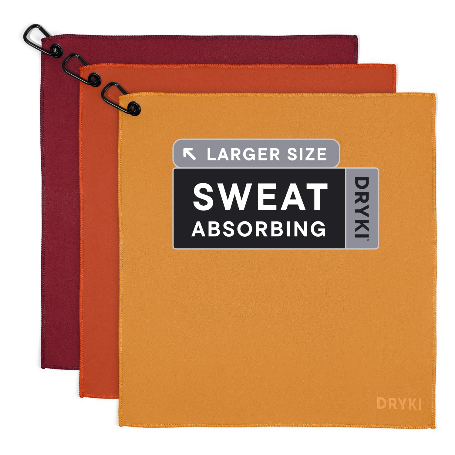 DRYKI Pocket-Sized Sweat Towels - The Original Sweat Absorbing Handkerchiefs - Quick-Dry Microfiber Sweat Rags for Face, Hands, & Body - Men & Women - Gym, Sports, and Work (Desert: 5 Pack)